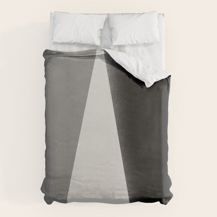 Geometric gray black design Duvet Cover Gallery Image 6