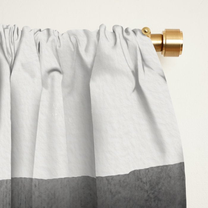 Geometric gray black design Window Curtain Gallery Image 2