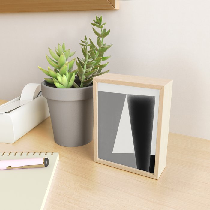 Geometric gray black design Mini Art Print Gallery Image 2