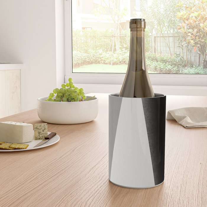 Geometric gray black design Wine Chiller Gallery Image 4