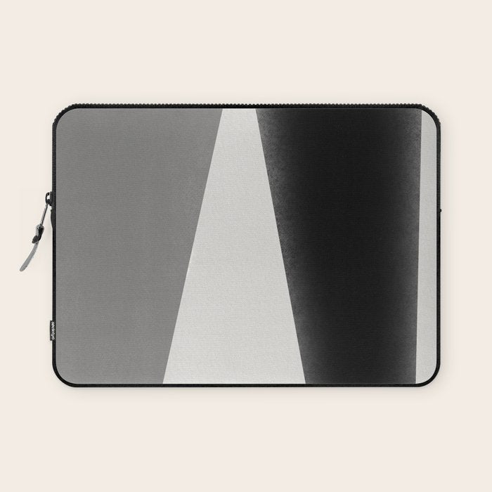 Geometric gray black design Laptop Sleeve Gallery Image 1
