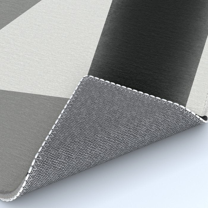 Geometric gray black design Rug Gallery Image 4