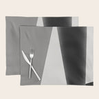 Geometric gray black design Placemat Gallery Image 1
