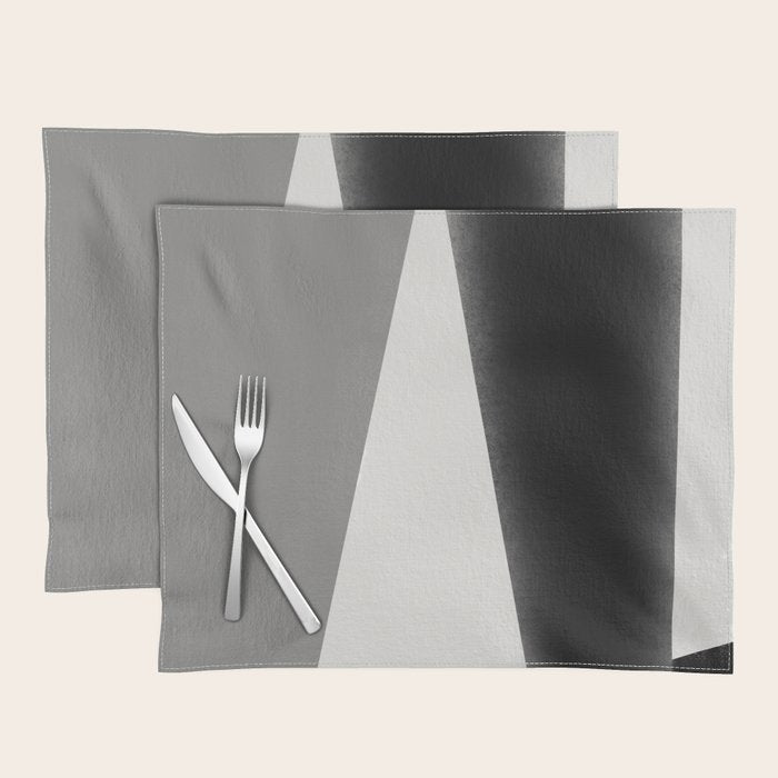 Geometric gray black design Placemat Gallery Image 1