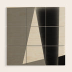 Geometric gray black design Wood Wall Art Gallery Image 1
