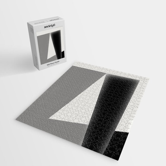Geometric gray black design Jigsaw Puzzle Gallery Image 2