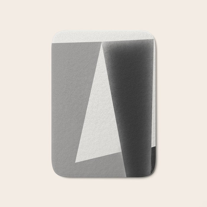 Geometric gray black design Bath Mat Gallery Image 1