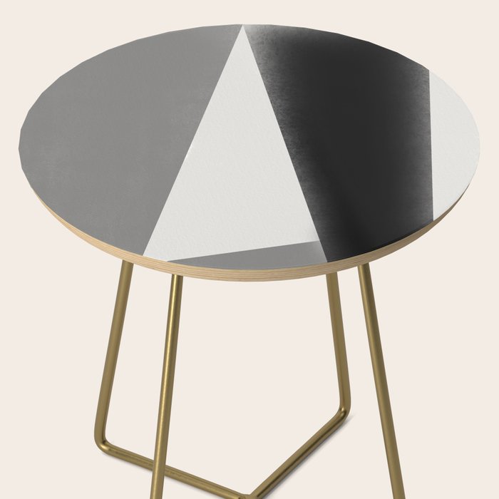 Geometric gray black design Side Table Gallery Image 2