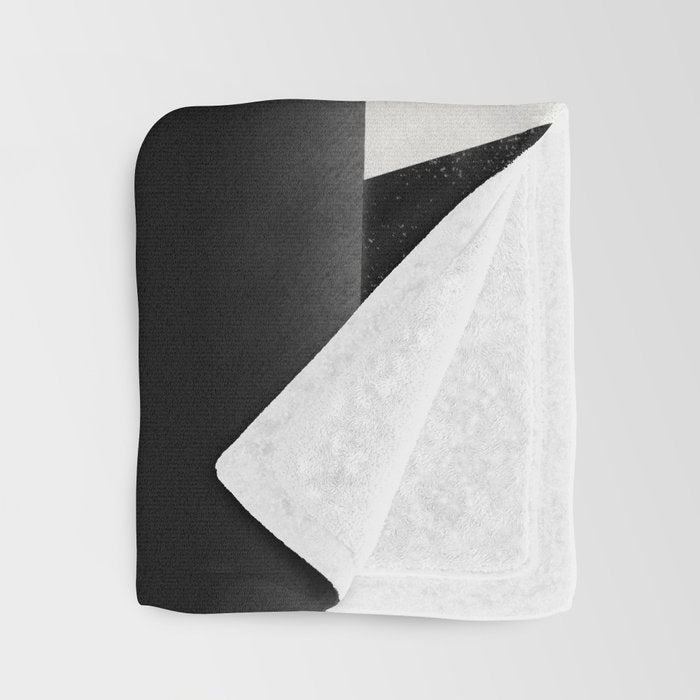 Geometric gray black design Throw Blanket Gallery Image 3