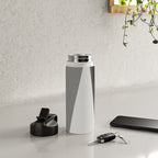 Geometric gray black design Water Bottle Gallery Image 4