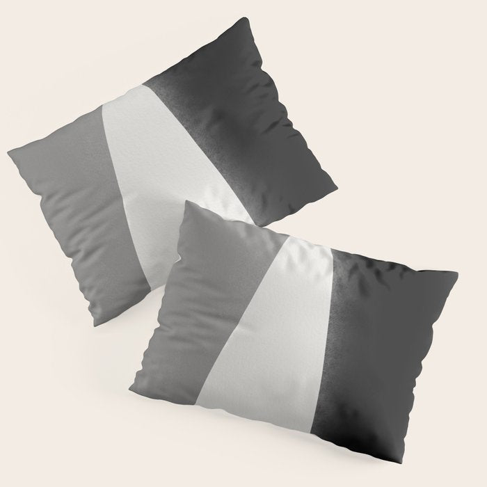 Geometric gray black design Pillow Sham Gallery Image 3