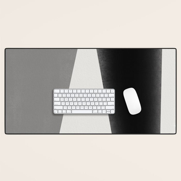 Geometric gray black design Desk Mat Gallery Image 1