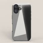 Geometric gray black design iPhone Case Gallery Image 1