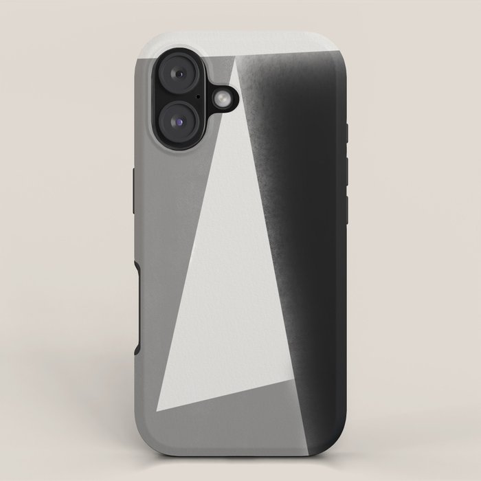 Geometric gray black design iPhone Case Gallery Image 1