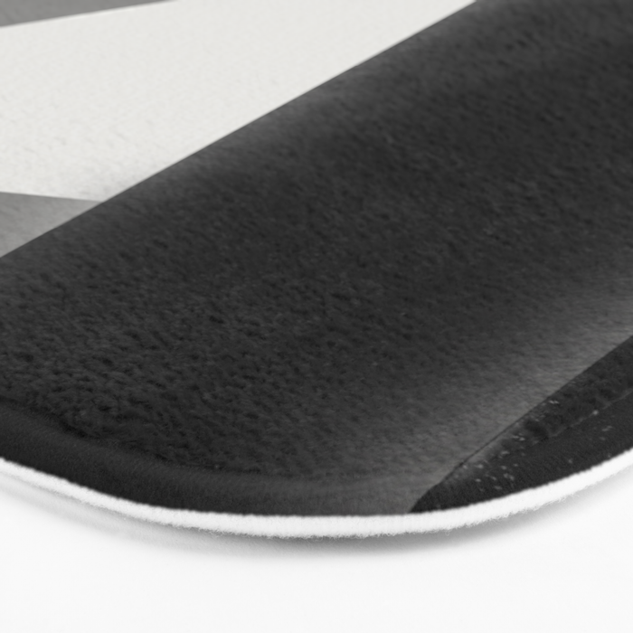 Geometric gray black design Bath Mat Gallery Image 3