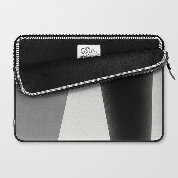 Geometric gray black design Laptop Sleeve Gallery Image 2