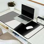 Geometric gray black design Desk Mat Gallery Image 2