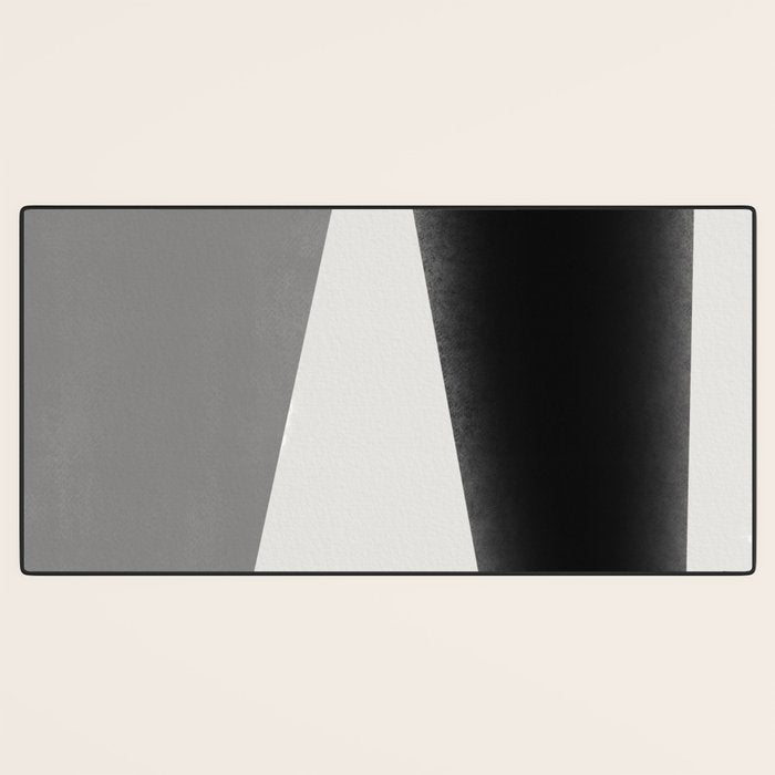 Geometric gray black design Desk Mat Gallery Image 3