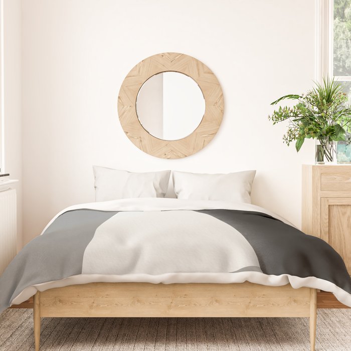 Geometric gray black design Duvet Cover Gallery Image 3