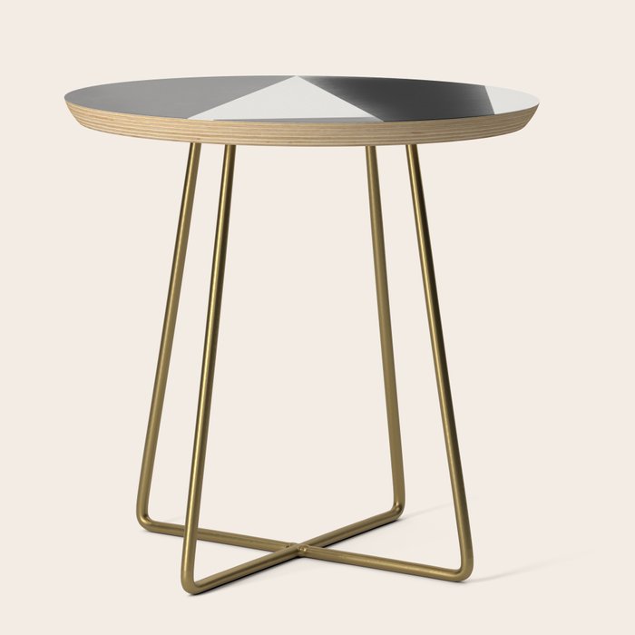 Geometric gray black design Side Table Gallery Image 1