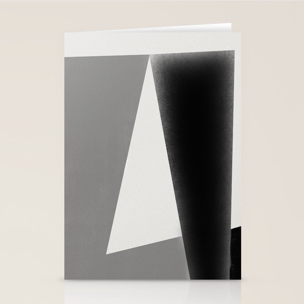 Geometric gray black design Stationery Card Gallery Image 1