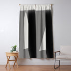 Geometric gray black design Window Curtain Gallery Image 5