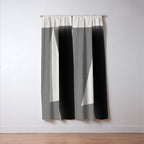 Geometric gray black design Window Curtain Gallery Image 3