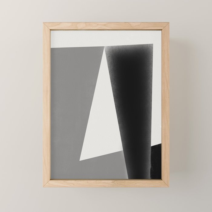 Geometric gray black design Mini Art Print Gallery Image 1