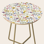 Scandinavian Colorful Midsummer Dried Wildflowers Watercolor Meadow  14 Side Table Gallery Image 2