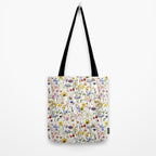 Scandinavian Colorful Midsummer Dried Wildflowers Watercolor Meadow  14 Tote Bag Gallery Image 2