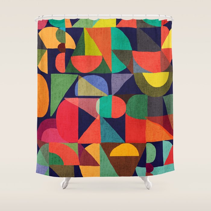 Color Blocks Shower Curtain Gallery Image 1