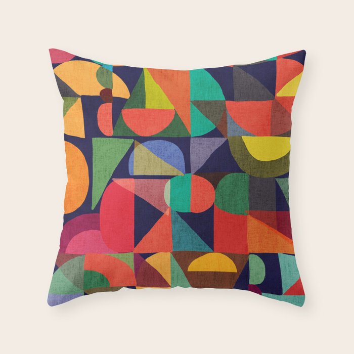 Color Blocks Throw Pillow