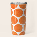 orange polka dots Travel Mug Gallery Image 2