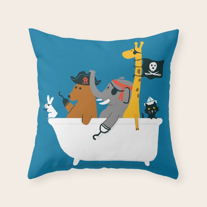 Everybody wants to be the pirate Throw Pillow Gallery Image 6