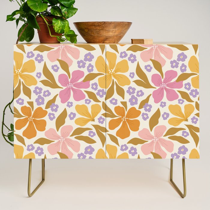 Groovy flowers Credenza Gallery Image 1