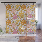 Groovy flowers Wall Mural Gallery Image 1