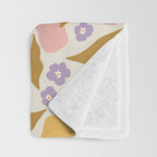 Groovy flowers Throw Blanket Gallery Image 3
