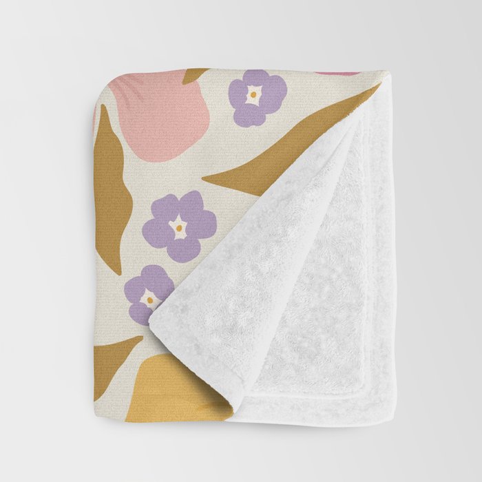 Groovy flowers Throw Blanket Gallery Image 3
