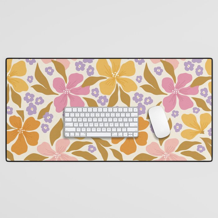 Groovy flowers Desk Mat Gallery Image 1