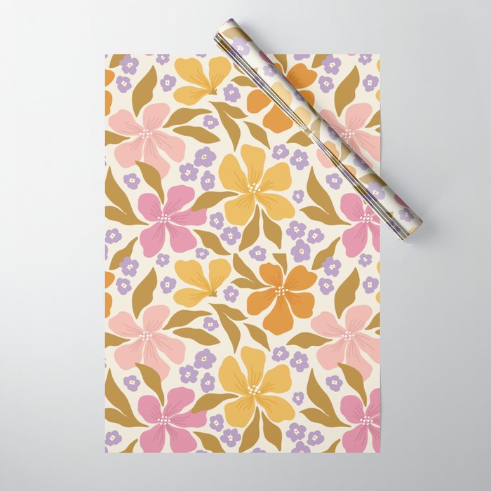Groovy flowers Wrapping Paper Gallery Image 1