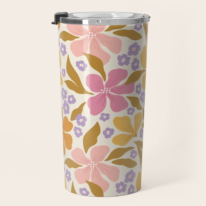 Groovy flowers Travel Mug Gallery Image 3