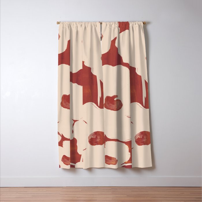 Abstract Flowers 6 Window Curtain Gallery Image 3