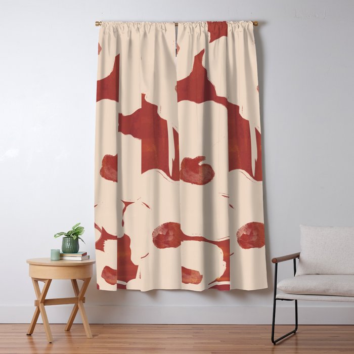 Abstract Flowers 6 Window Curtain Gallery Image 1