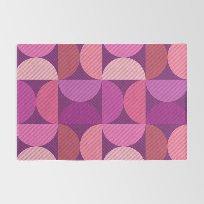 Mid Century Modern Shapes - Pink Magenta Rug Gallery Image 2
