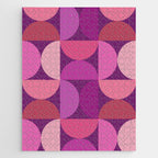 Mid Century Modern Shapes - Pink Magenta Jigsaw Puzzle Gallery Image 1