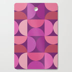 Mid Century Modern Shapes - Pink Magenta Cutting Board Gallery Image 1