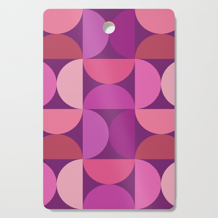 Mid Century Modern Shapes - Pink Magenta Cutting Board Gallery Image 1