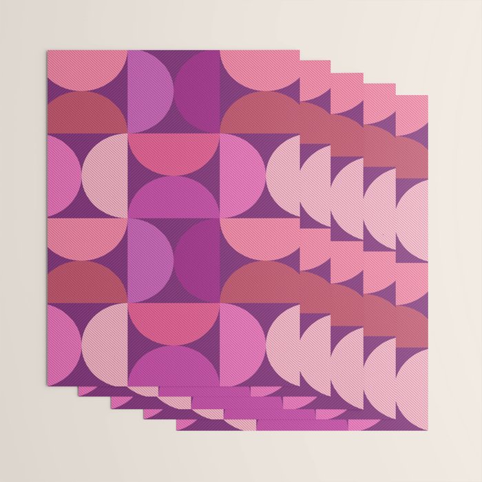 Mid Century Modern Shapes - Pink Magenta Wrapping Paper Gallery Image 3