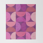 Mid Century Modern Shapes - Pink Magenta Throw Blanket Gallery Image 2