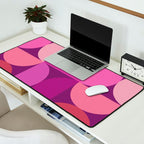 Mid Century Modern Shapes - Pink Magenta Desk Mat Gallery Image 2
